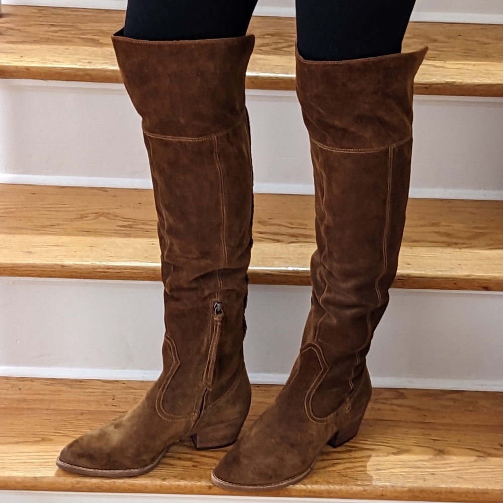 NEW Dolce Vita Silas over the knee brown suede boot size 8.5